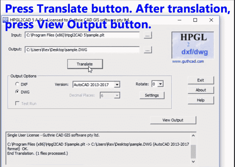 Hpgl Plt To Dwg Dxf Batch Converter For 2021 Hpgl2cad Quick And Easy Guthrie Cad Gis